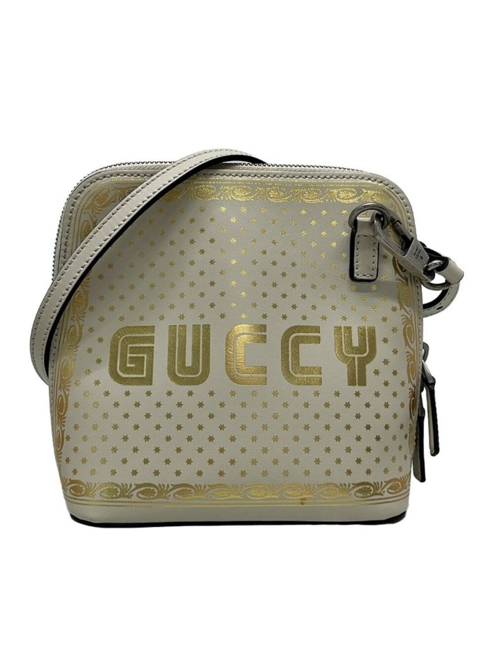 Gucci Shoulder Bag Guccy Gussie Ivory Gold Leather